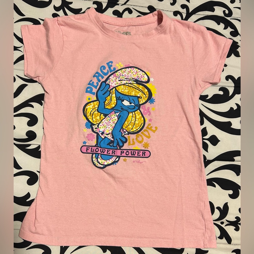 Smurfette Kids Pink T-Shirt- size-see measurements